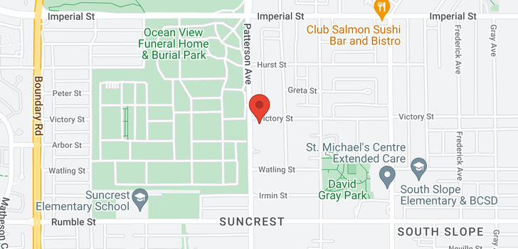 map of 4122 VICTORY STREET